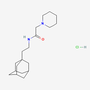 molecular formula C19H33ClN2O B6481887 N-[2-(adamantan-1-yl)ethyl]-2-(piperidin-1-yl)acetamide hydrochloride CAS No. 1215756-69-6