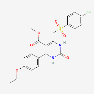 molecular formula C21H21ClN2O6S B6481935 methyl 6-[(4-chlorobenzenesulfonyl)methyl]-4-(4-ethoxyphenyl)-2-oxo-1,2,3,4-tetrahydropyrimidine-5-carboxylate CAS No. 899972-01-1