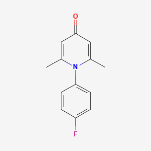 molecular formula C13H12FNO B6481960 1-(4-fluorophenyl)-2,6-dimethyl-1,4-dihydropyridin-4-one CAS No. 897839-22-4