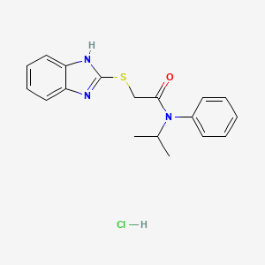 molecular formula C18H20ClN3OS B6481967 2-(1H-1,3-benzodiazol-2-ylsulfanyl)-N-phenyl-N-(propan-2-yl)acetamide hydrochloride CAS No. 474879-66-8