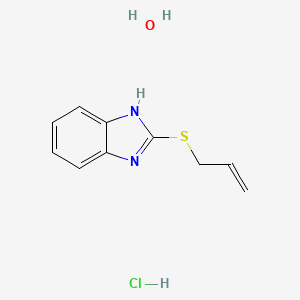 molecular formula C10H13ClN2OS B6481975 2-(prop-2-en-1-ylsulfanyl)-1H-1,3-benzodiazole hydrate hydrochloride CAS No. 872831-55-5