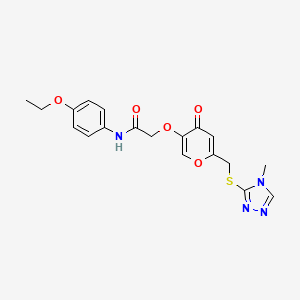 molecular formula C19H20N4O5S B6482017 N-(4-ethoxyphenyl)-2-[(6-{[(4-methyl-4H-1,2,4-triazol-3-yl)sulfanyl]methyl}-4-oxo-4H-pyran-3-yl)oxy]acetamide CAS No. 899984-41-9