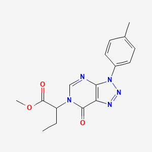 molecular formula C16H17N5O3 B6482118 methyl 2-[3-(4-methylphenyl)-7-oxo-3H,6H,7H-[1,2,3]triazolo[4,5-d]pyrimidin-6-yl]butanoate CAS No. 863019-46-9