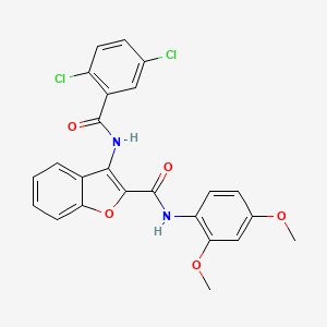 molecular formula C24H18Cl2N2O5 B6482135 3-(2,5-dichlorobenzamido)-N-(2,4-dimethoxyphenyl)-1-benzofuran-2-carboxamide CAS No. 862978-94-7