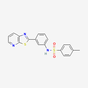 molecular formula C19H15N3O2S2 B6482164 4-methyl-N-(3-{[1,3]thiazolo[5,4-b]pyridin-2-yl}phenyl)benzene-1-sulfonamide CAS No. 863594-93-8