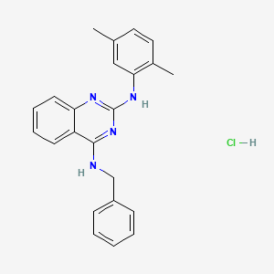 molecular formula C23H23ClN4 B6482217 N4-benzyl-N2-(2,5-dimethylphenyl)quinazoline-2,4-diamine hydrochloride CAS No. 1179373-42-2