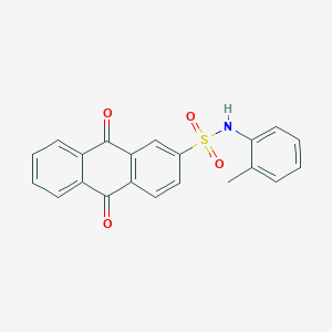 molecular formula C21H15NO4S B6482259 N-(2-methylphenyl)-9,10-dioxo-9,10-dihydroanthracene-2-sulfonamide CAS No. 889786-67-8