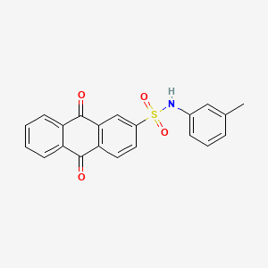 molecular formula C21H15NO4S B6482264 N-(3-methylphenyl)-9,10-dioxo-9,10-dihydroanthracene-2-sulfonamide CAS No. 889786-72-5