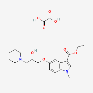 molecular formula C23H32N2O8 B6482272 ethyl 5-[2-hydroxy-3-(piperidin-1-yl)propoxy]-1,2-dimethyl-1H-indole-3-carboxylate; oxalic acid CAS No. 1215536-35-8