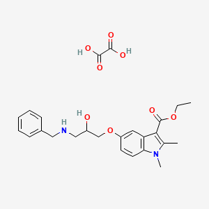 molecular formula C25H30N2O8 B6482274 ethyl 5-[3-(benzylamino)-2-hydroxypropoxy]-1,2-dimethyl-1H-indole-3-carboxylate; oxalic acid CAS No. 1216636-62-2