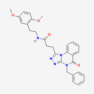 3-{4-benzyl-5-oxo-4H,5H-[1,2,4]triazolo[4,3-a]quinazolin-1-yl}-N-[2-(2,5-dimethoxyphenyl)ethyl]propanamide