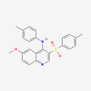 molecular formula C24H22N2O3S B6482329 6-methoxy-3-(4-methylbenzenesulfonyl)-N-(4-methylphenyl)quinolin-4-amine CAS No. 895649-83-9
