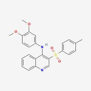 molecular formula C24H22N2O4S B6482331 N-(3,4-dimethoxyphenyl)-3-(4-methylbenzenesulfonyl)quinolin-4-amine CAS No. 895649-92-0