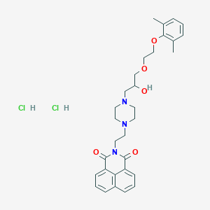 3-[2-(4-{3-[2-(2,6-dimethylphenoxy)ethoxy]-2-hydroxypropyl}piperazin-1-yl)ethyl]-3-azatricyclo[7.3.1.0^{5,13}]trideca-1(12),5,7,9(13),10-pentaene-2,4-dione dihydrochloride
