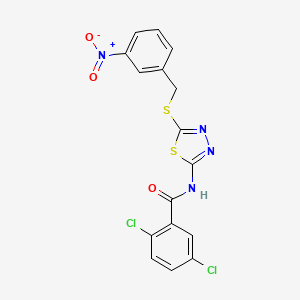 molecular formula C16H10Cl2N4O3S2 B6482383 2,5-dichloro-N-(5-{[(3-nitrophenyl)methyl]sulfanyl}-1,3,4-thiadiazol-2-yl)benzamide CAS No. 868976-65-2