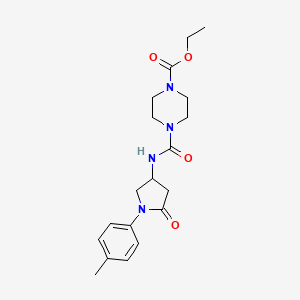 molecular formula C19H26N4O4 B6482534 ethyl 4-{[1-(4-methylphenyl)-5-oxopyrrolidin-3-yl]carbamoyl}piperazine-1-carboxylate CAS No. 894014-82-5