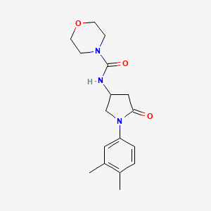 molecular formula C17H23N3O3 B6482542 N-[1-(3,4-dimethylphenyl)-5-oxopyrrolidin-3-yl]morpholine-4-carboxamide CAS No. 894027-52-2