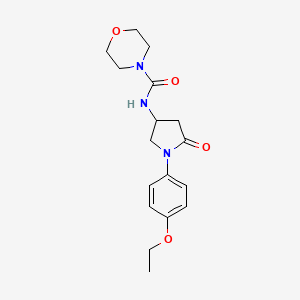molecular formula C17H23N3O4 B6482553 N-[1-(4-ethoxyphenyl)-5-oxopyrrolidin-3-yl]morpholine-4-carboxamide CAS No. 894010-14-1