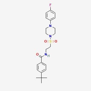 molecular formula C23H30FN3O3S B6482586 4-tert-butyl-N-(2-{[4-(4-fluorophenyl)piperazin-1-yl]sulfonyl}ethyl)benzamide CAS No. 897618-60-9