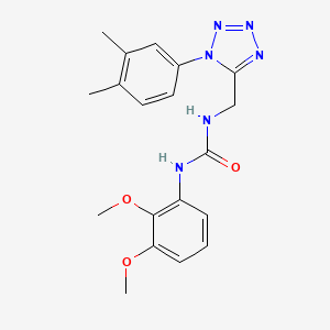 molecular formula C19H22N6O3 B6482627 1-(2,3-dimethoxyphenyl)-3-{[1-(3,4-dimethylphenyl)-1H-1,2,3,4-tetrazol-5-yl]methyl}urea CAS No. 941922-71-0