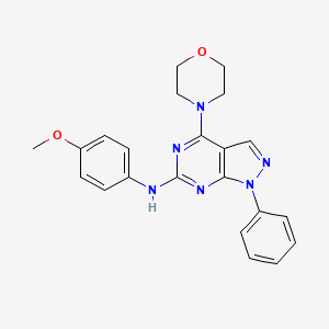 molecular formula C22H22N6O2 B6482641 N-(4-methoxyphenyl)-4-(morpholin-4-yl)-1-phenyl-1H-pyrazolo[3,4-d]pyrimidin-6-amine CAS No. 897620-65-4