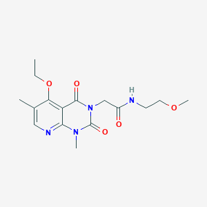 B6482657 2-{5-ethoxy-1,6-dimethyl-2,4-dioxo-1H,2H,3H,4H-pyrido[2,3-d]pyrimidin-3-yl}-N-(2-methoxyethyl)acetamide CAS No. 941942-61-6