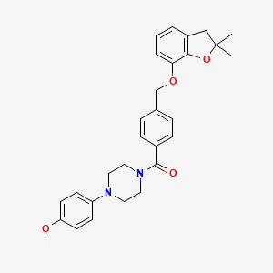 molecular formula C29H32N2O4 B6482681 1-(4-{[(2,2-dimethyl-2,3-dihydro-1-benzofuran-7-yl)oxy]methyl}benzoyl)-4-(4-methoxyphenyl)piperazine CAS No. 941899-43-0