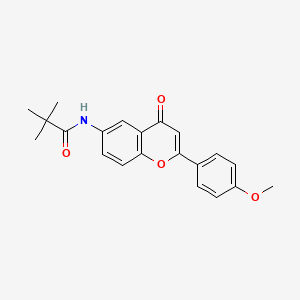 molecular formula C21H21NO4 B6482731 N-[2-(4-methoxyphenyl)-4-oxo-4H-chromen-6-yl]-2,2-dimethylpropanamide CAS No. 923121-47-5