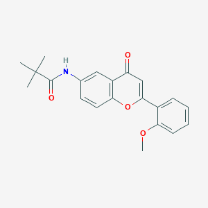 molecular formula C21H21NO4 B6482738 N-[2-(2-methoxyphenyl)-4-oxo-4H-chromen-6-yl]-2,2-dimethylpropanamide CAS No. 923221-16-3