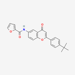 molecular formula C24H21NO4 B6482743 N-[2-(4-tert-butylphenyl)-4-oxo-4H-chromen-6-yl]furan-2-carboxamide CAS No. 923131-91-3