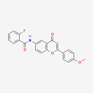 2-fluoro-N-[2-(4-methoxyphenyl)-4-oxo-4H-chromen-6-yl]benzamide