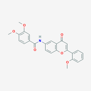 molecular formula C25H21NO6 B6482756 3,4-dimethoxy-N-[2-(2-methoxyphenyl)-4-oxo-4H-chromen-6-yl]benzamide CAS No. 923675-53-0