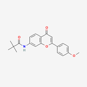 molecular formula C21H21NO4 B6482772 N-[2-(4-methoxyphenyl)-4-oxo-4H-chromen-7-yl]-2,2-dimethylpropanamide CAS No. 923121-63-5