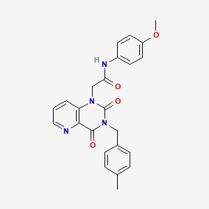 molecular formula C24H22N4O4 B6482791 N-(4-methoxyphenyl)-2-{3-[(4-methylphenyl)methyl]-2,4-dioxo-1H,2H,3H,4H-pyrido[3,2-d]pyrimidin-1-yl}acetamide CAS No. 921841-33-0