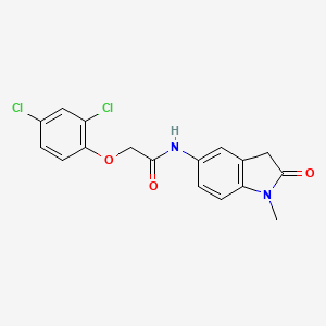 molecular formula C17H14Cl2N2O3 B6482876 2-(2,4-dichlorophenoxy)-N-(1-methyl-2-oxo-2,3-dihydro-1H-indol-5-yl)acetamide CAS No. 921544-19-6