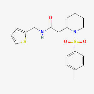 molecular formula C19H24N2O3S2 B6482894 2-[1-(4-methylbenzenesulfonyl)piperidin-2-yl]-N-[(thiophen-2-yl)methyl]acetamide CAS No. 941904-28-5