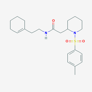 molecular formula C22H32N2O3S B6482897 N-[2-(cyclohex-1-en-1-yl)ethyl]-2-[1-(4-methylbenzenesulfonyl)piperidin-2-yl]acetamide CAS No. 941910-43-6