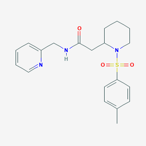 molecular formula C20H25N3O3S B6482905 2-[1-(4-methylbenzenesulfonyl)piperidin-2-yl]-N-[(pyridin-2-yl)methyl]acetamide CAS No. 941910-46-9