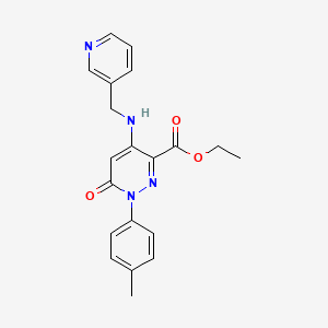 ethyl 1-(4-methylphenyl)-6-oxo-4-{[(pyridin-3-yl)methyl]amino}-1,6-dihydropyridazine-3-carboxylate