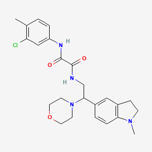 N'-(3-chloro-4-methylphenyl)-N-[2-(1-methyl-2,3-dihydro-1H-indol-5-yl)-2-(morpholin-4-yl)ethyl]ethanediamide