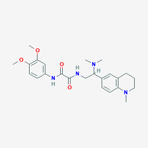 molecular formula C24H32N4O4 B6482976 N'-(3,4-dimethoxyphenyl)-N-[2-(dimethylamino)-2-(1-methyl-1,2,3,4-tetrahydroquinolin-6-yl)ethyl]ethanediamide CAS No. 922119-27-5