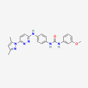 molecular formula C23H23N7O2 B6483001 1-(4-{[6-(3,5-dimethyl-1H-pyrazol-1-yl)pyridazin-3-yl]amino}phenyl)-3-(3-methoxyphenyl)urea CAS No. 1014026-08-4