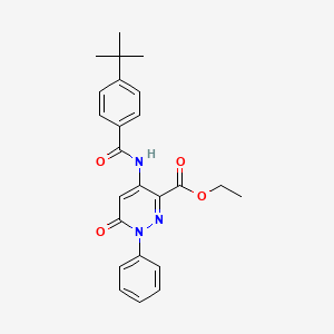 molecular formula C24H25N3O4 B6483093 ethyl 4-(4-tert-butylbenzamido)-6-oxo-1-phenyl-1,6-dihydropyridazine-3-carboxylate CAS No. 942009-79-2