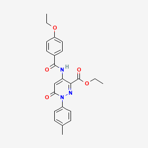 molecular formula C23H23N3O5 B6483116 ethyl 4-(4-ethoxybenzamido)-1-(4-methylphenyl)-6-oxo-1,6-dihydropyridazine-3-carboxylate CAS No. 942010-06-2