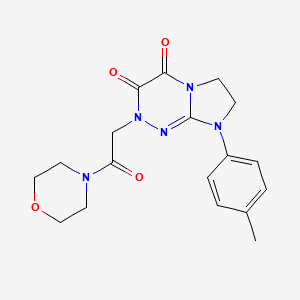 molecular formula C18H21N5O4 B6483140 8-(4-methylphenyl)-2-[2-(morpholin-4-yl)-2-oxoethyl]-2H,3H,4H,6H,7H,8H-imidazo[2,1-c][1,2,4]triazine-3,4-dione CAS No. 941891-18-5