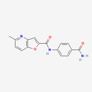 molecular formula C16H13N3O3 B6483173 N-(4-carbamoylphenyl)-5-methylfuro[3,2-b]pyridine-2-carboxamide CAS No. 942005-83-6
