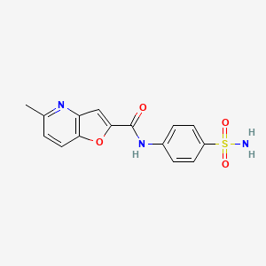 molecular formula C15H13N3O4S B6483180 5-methyl-N-(4-sulfamoylphenyl)furo[3,2-b]pyridine-2-carboxamide CAS No. 941881-48-7
