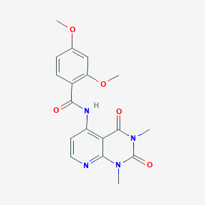 molecular formula C18H18N4O5 B6483182 N-{1,3-dimethyl-2,4-dioxo-1H,2H,3H,4H-pyrido[2,3-d]pyrimidin-5-yl}-2,4-dimethoxybenzamide CAS No. 941882-19-5