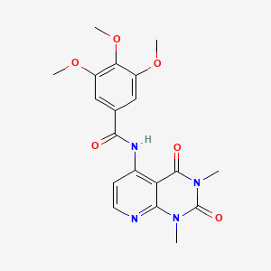 molecular formula C19H20N4O6 B6483190 N-{1,3-dimethyl-2,4-dioxo-1H,2H,3H,4H-pyrido[2,3-d]pyrimidin-5-yl}-3,4,5-trimethoxybenzamide CAS No. 941990-63-2