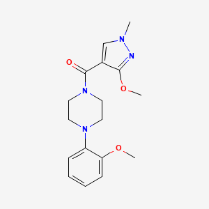molecular formula C17H22N4O3 B6483198 1-(3-methoxy-1-methyl-1H-pyrazole-4-carbonyl)-4-(2-methoxyphenyl)piperazine CAS No. 1014026-74-4